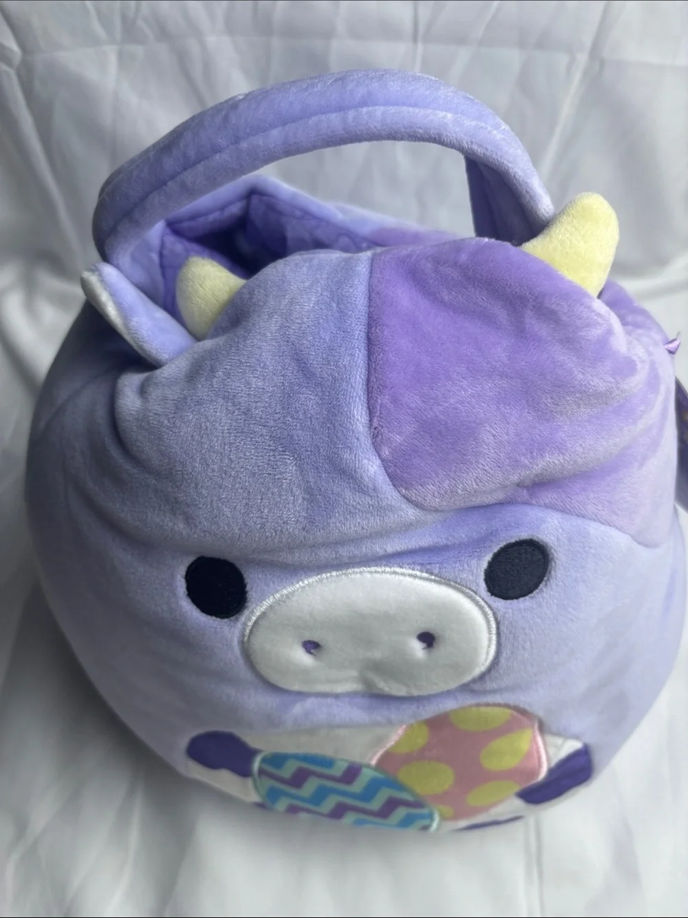 BNWT Bubba the Cow Squishmallows Easter Basket 10”
